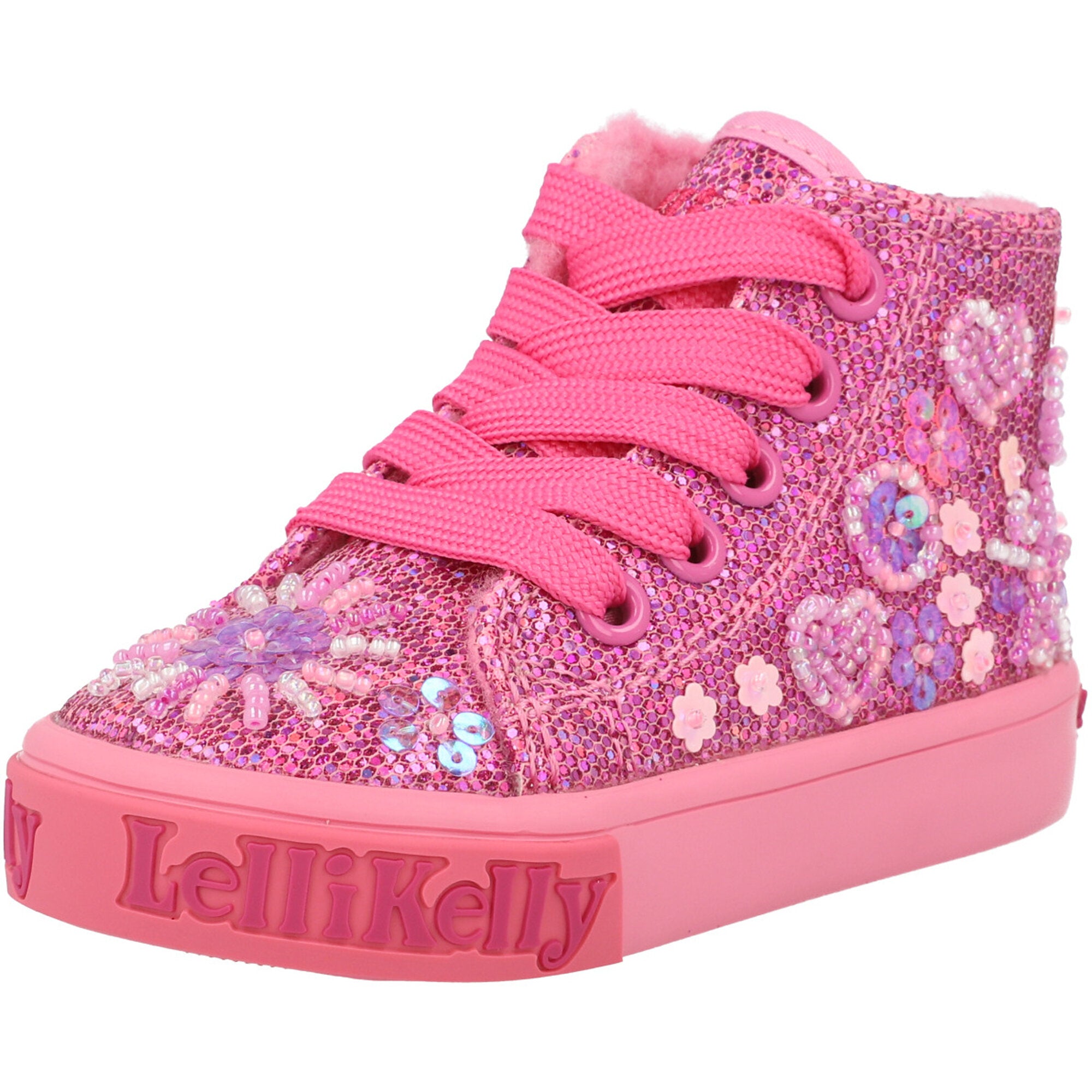Lelli Kelly Dafne Dark Pink Mid-Top Trainers – Awesome Shoes