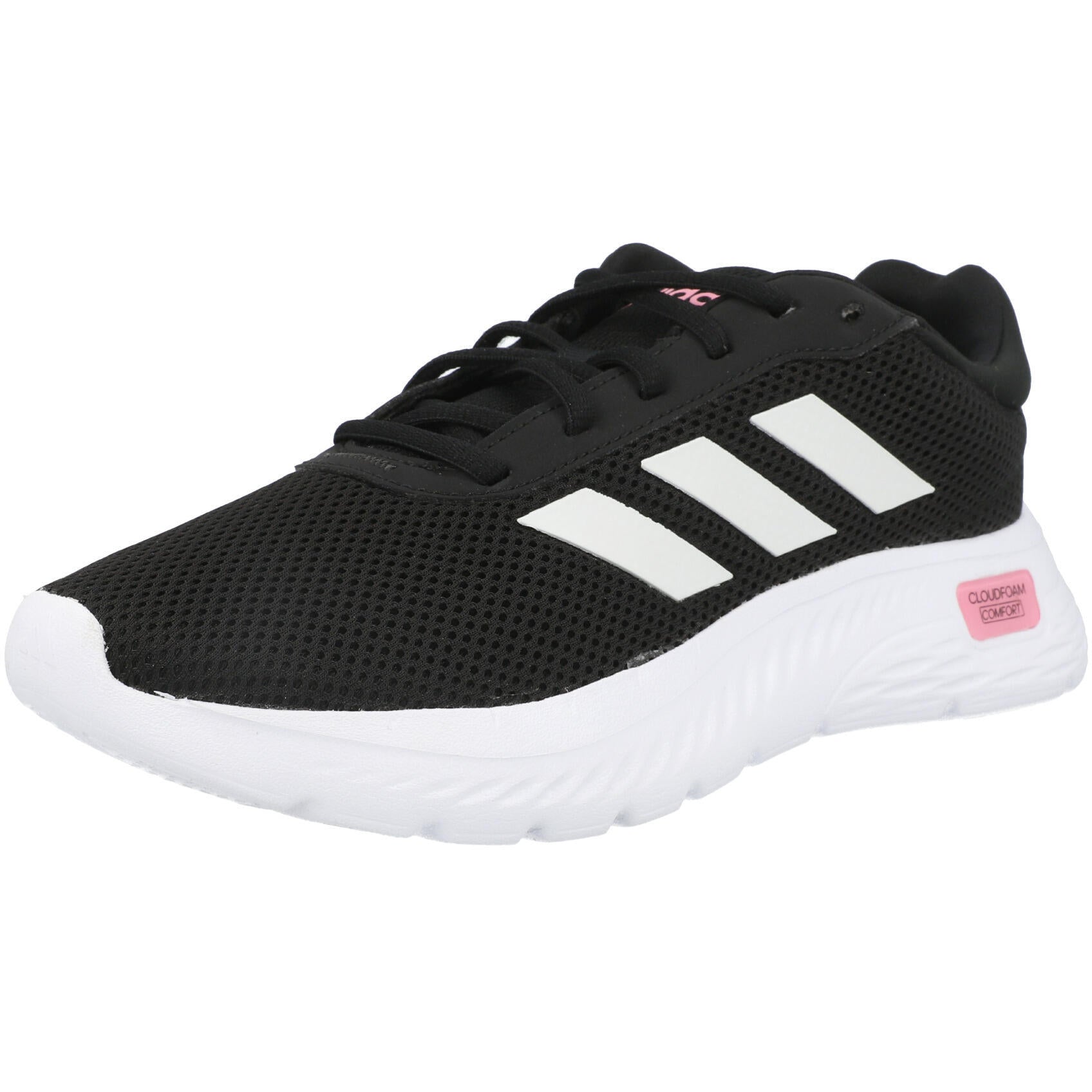 adidas Cloudfoam Mould Lace U Black White Pink Running Shoes