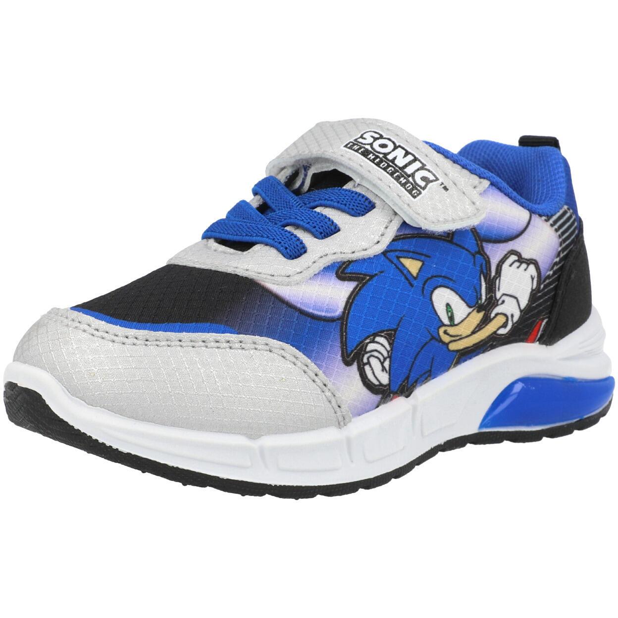 Sonic the Hedgehog Kids Trainers Silver Blue – Awesome Shoes