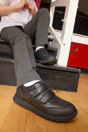 ToeZone Strike Football School Shoes Black