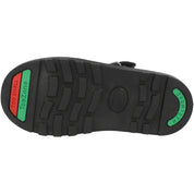 ToeZone Kat Vegan Flower Rip Tape School Shoes Black