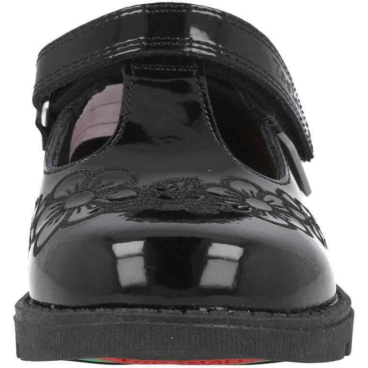 ToeZone Flo Flower Rip Tape School Shoes Black