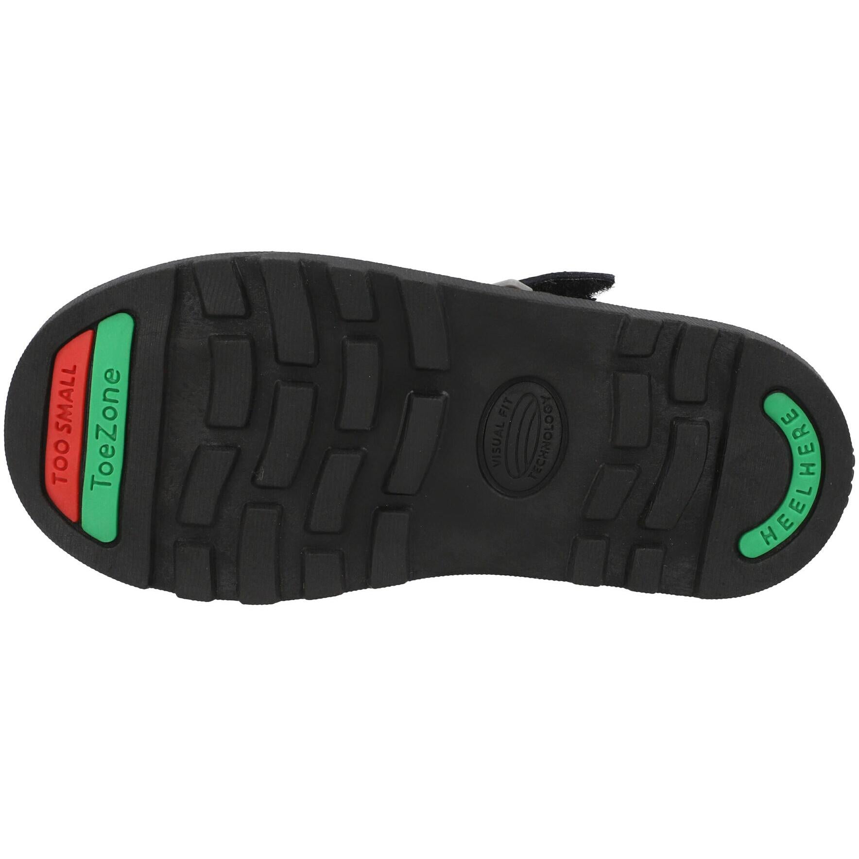 ToeZone Flo Flower Rip Tape School Shoes Black