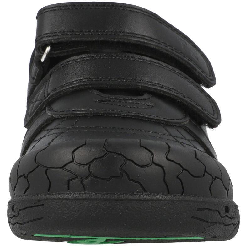 ToeZone Dex Vegan Dinosaur Rip Tape School Shoes Black