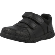 ToeZone Dex Vegan Dinosaur Rip Tape School Shoes Black