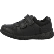 ToeZone Dex Vegan Dinosaur Rip Tape School Shoes Black