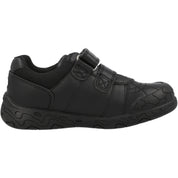 ToeZone Dex Vegan Dinosaur Rip Tape School Shoes Black