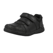 ToeZone Dex Vegan Dinosaur Rip Tape School Shoes Black