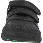 ToeZone Rebel Dinosaur Rip Tape School Shoes Black