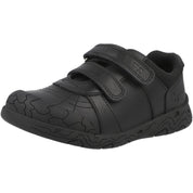 ToeZone Rebel Dinosaur Rip Tape School Shoes Black