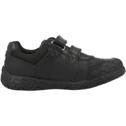 ToeZone Rebel Dinosaur Rip Tape School Shoes Black