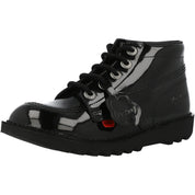 Kickers Kick Hi Black Patent Boots