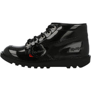 Kickers Kick Hi Black Patent Boots