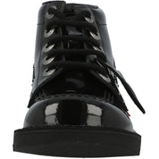 Kickers Kick Hi Black Patent Boots