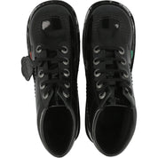 Kickers Kick Hi Black Patent Boots