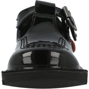 Kickers Kick T-Bar Black Patent Shoes