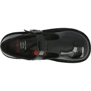 Kickers Kick T-Bar Black Patent Leather Shoes