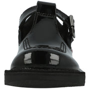 Kickers Kick T-Bar Black Patent Leather Shoes