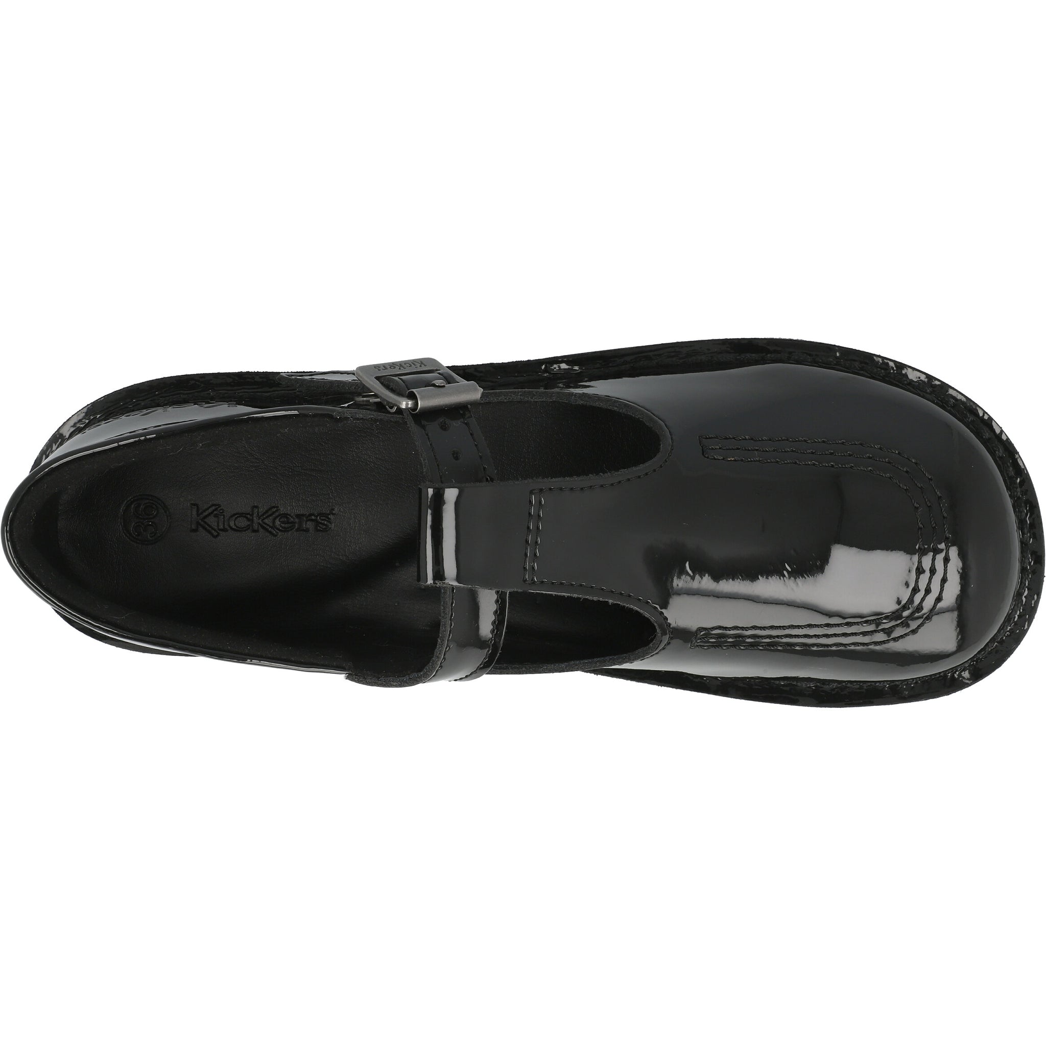 Kickers Kick T Black School Shoes