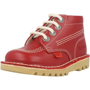 Kickers Kick Hi Red Zip Boots