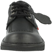 Kickers Kick Lo Black Leather Shoes