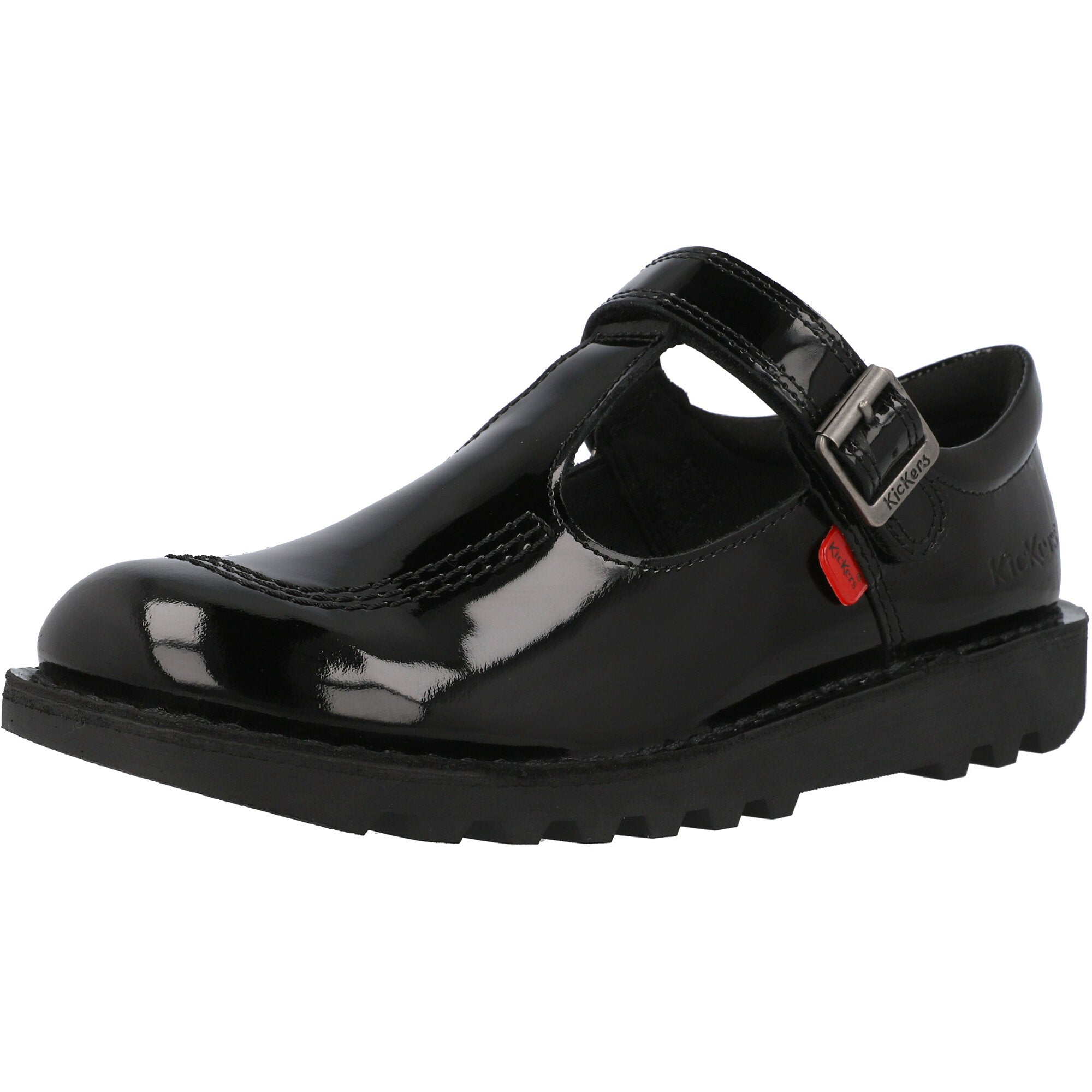 Kickers Kick T Black Patent Shoes