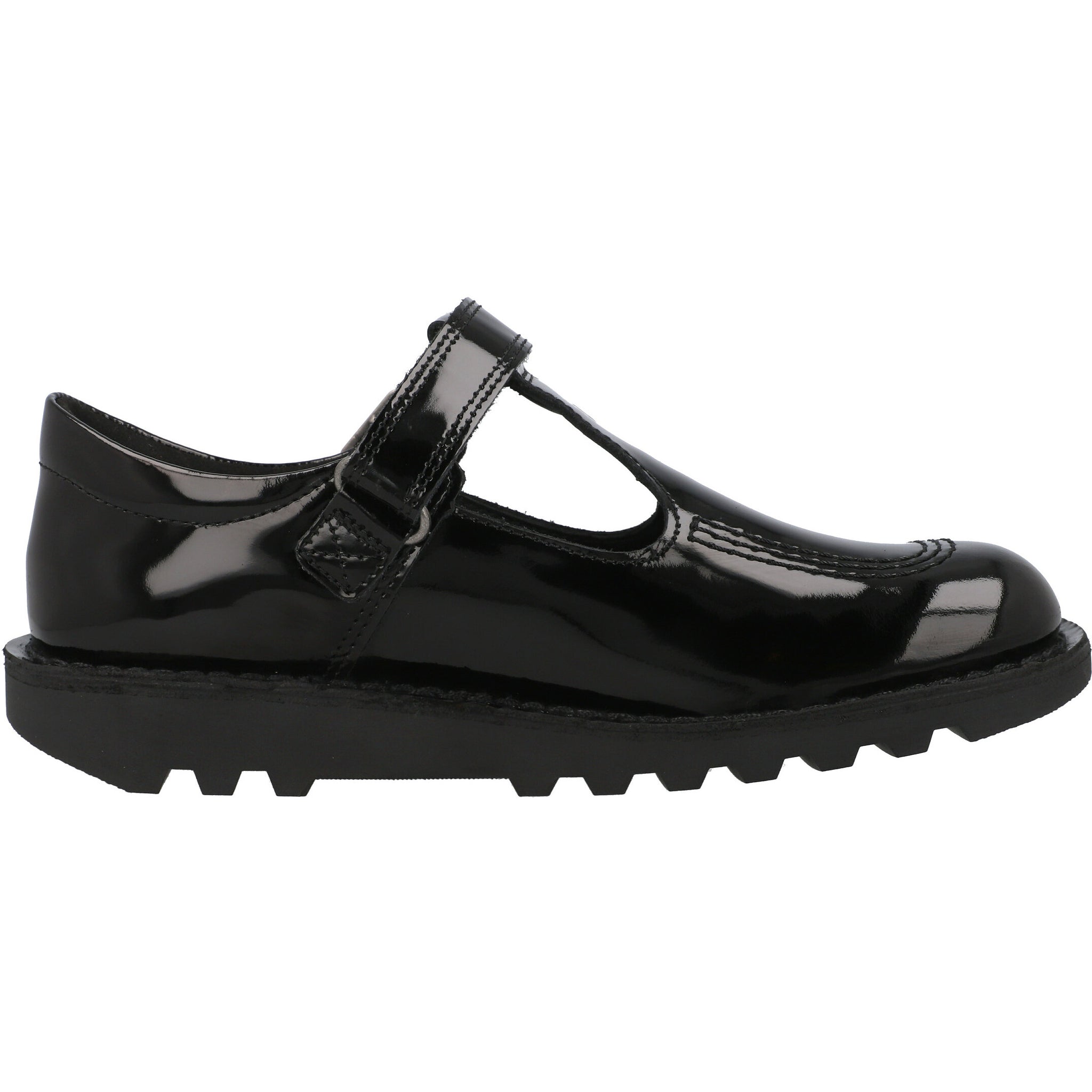 Kickers Kick T Black Patent Shoes