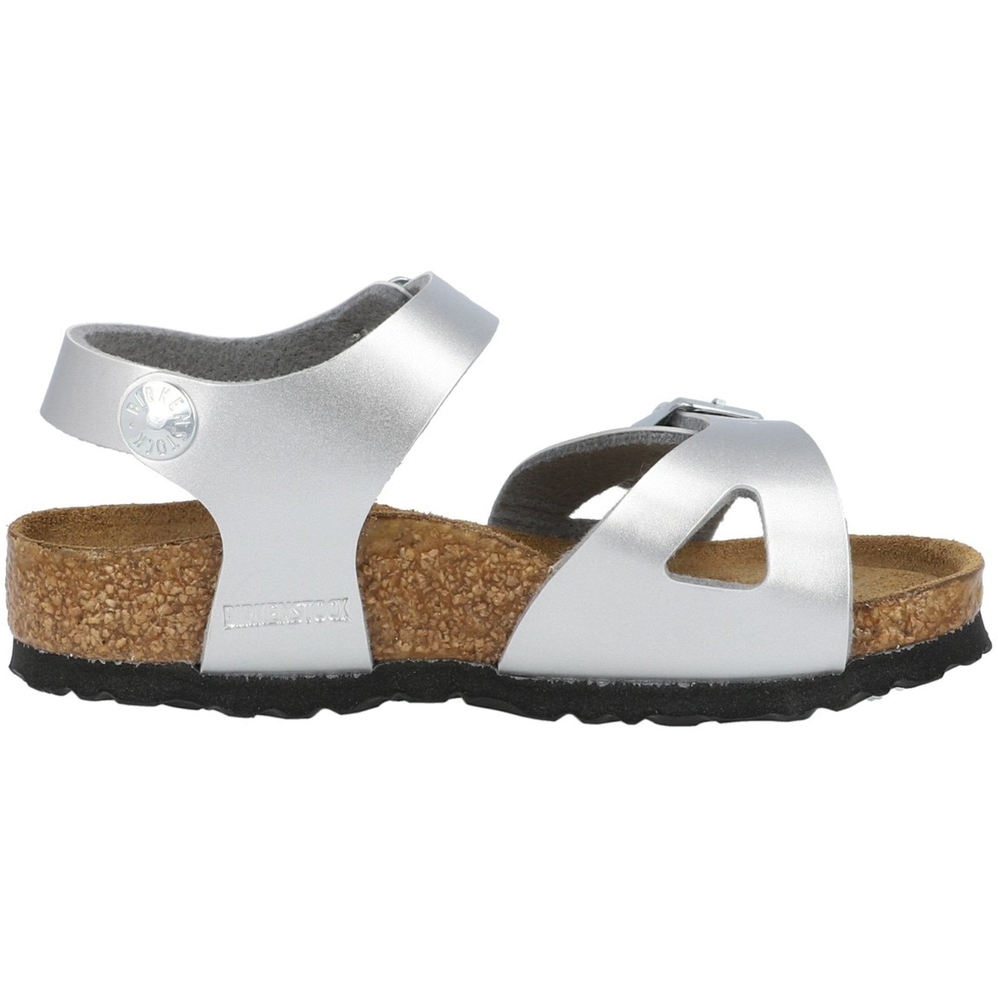 Birkenstock Rio Kids Electric Metallic Silver Sandals