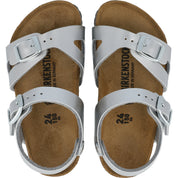 Birkenstock Rio Kids Electric Metallic Silver Sandals