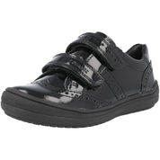 Geox J Hadriel G Black School Shoes