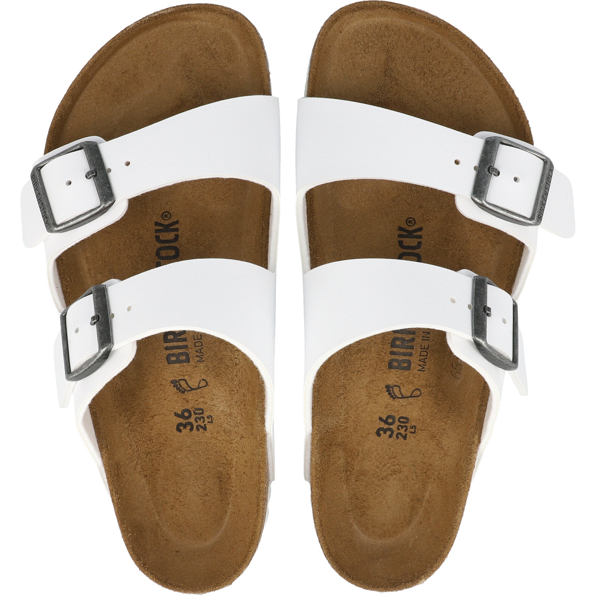 Birkenstock Arizona White Sandals