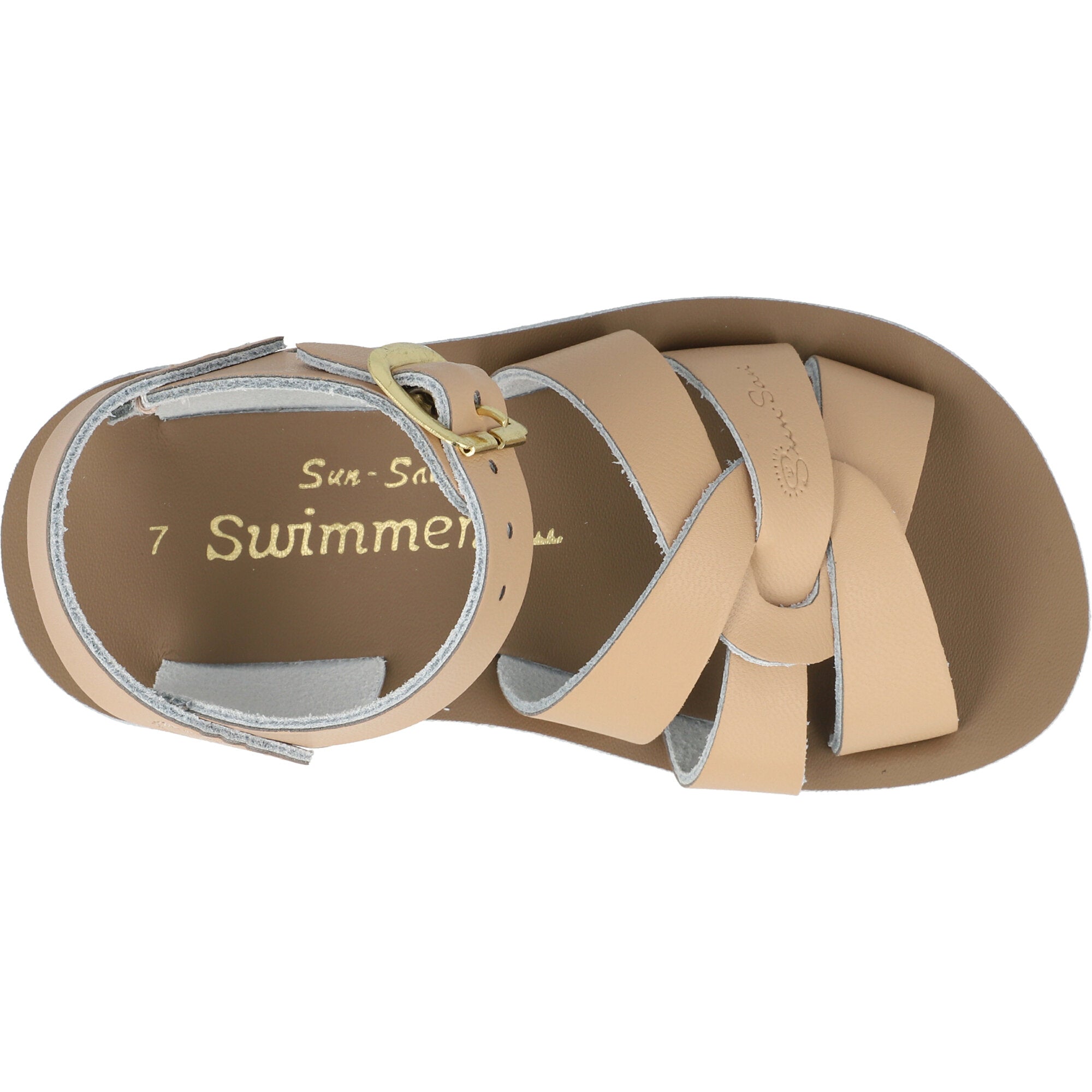 Salt-Water Sun-San Swimmer Kids Latte Sandals