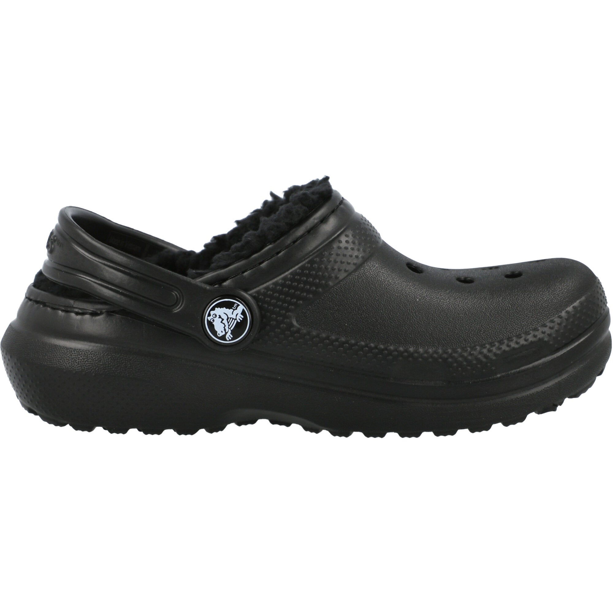 Crocs Kids Black Classic Lined Clog