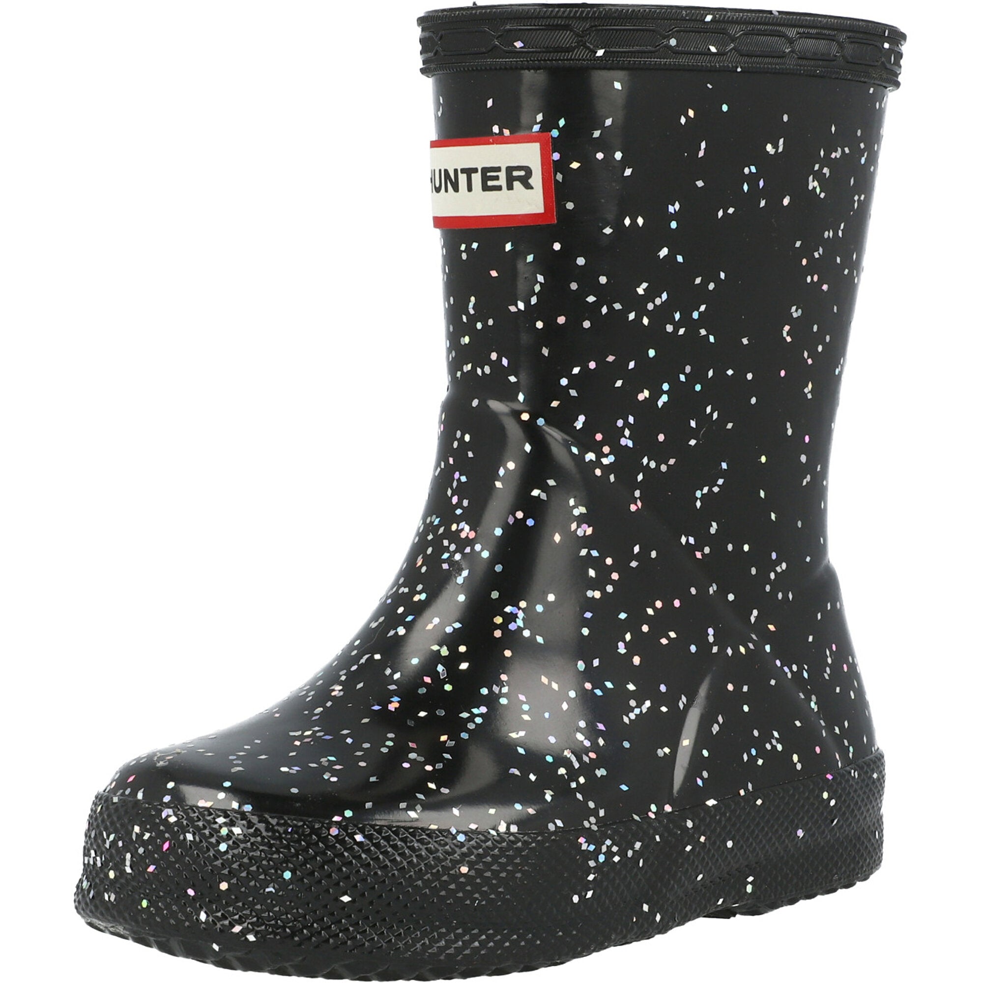 Hunter Kids First Classic Glitter Black Wellies