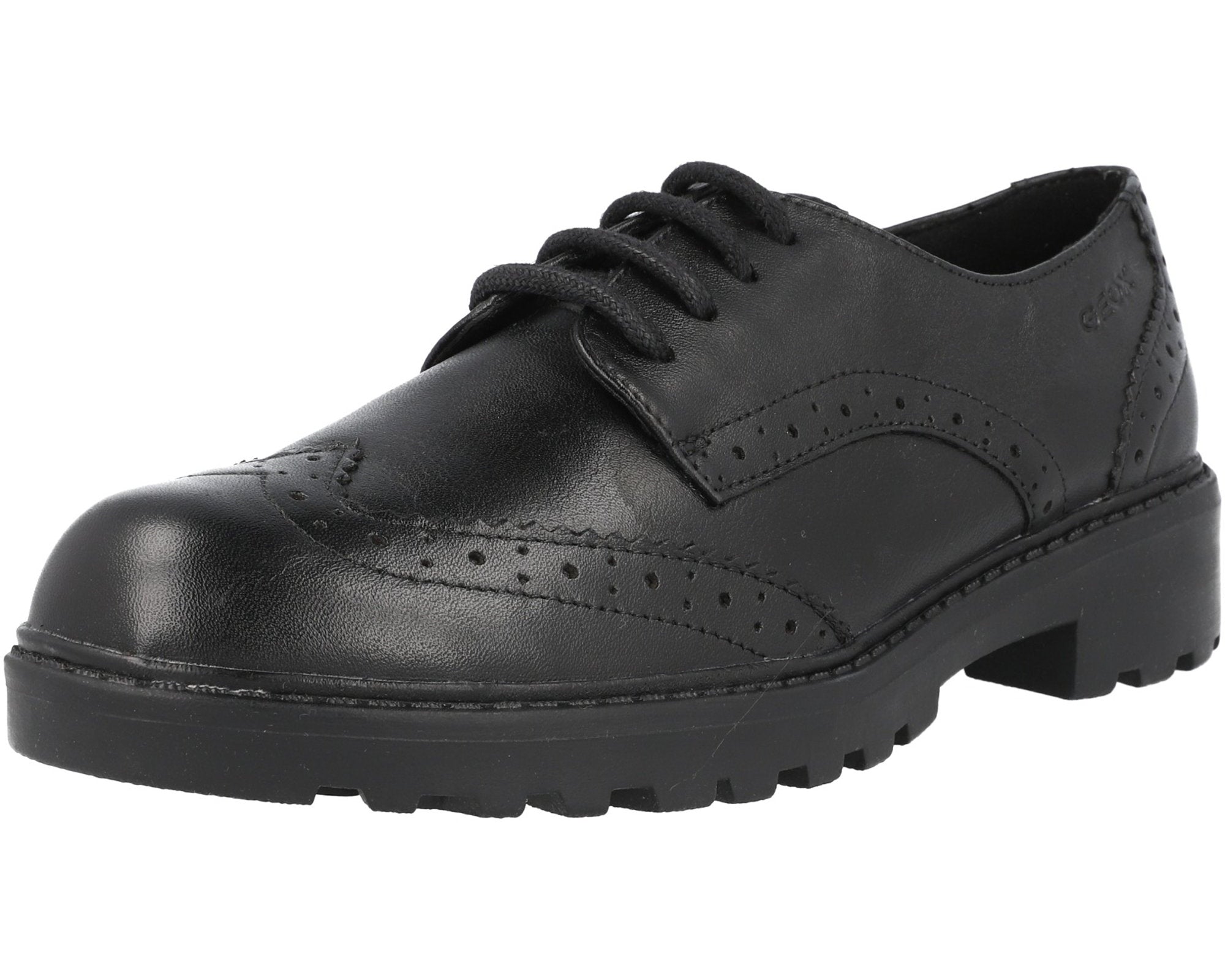 Geox Casey Black Leather Shoes