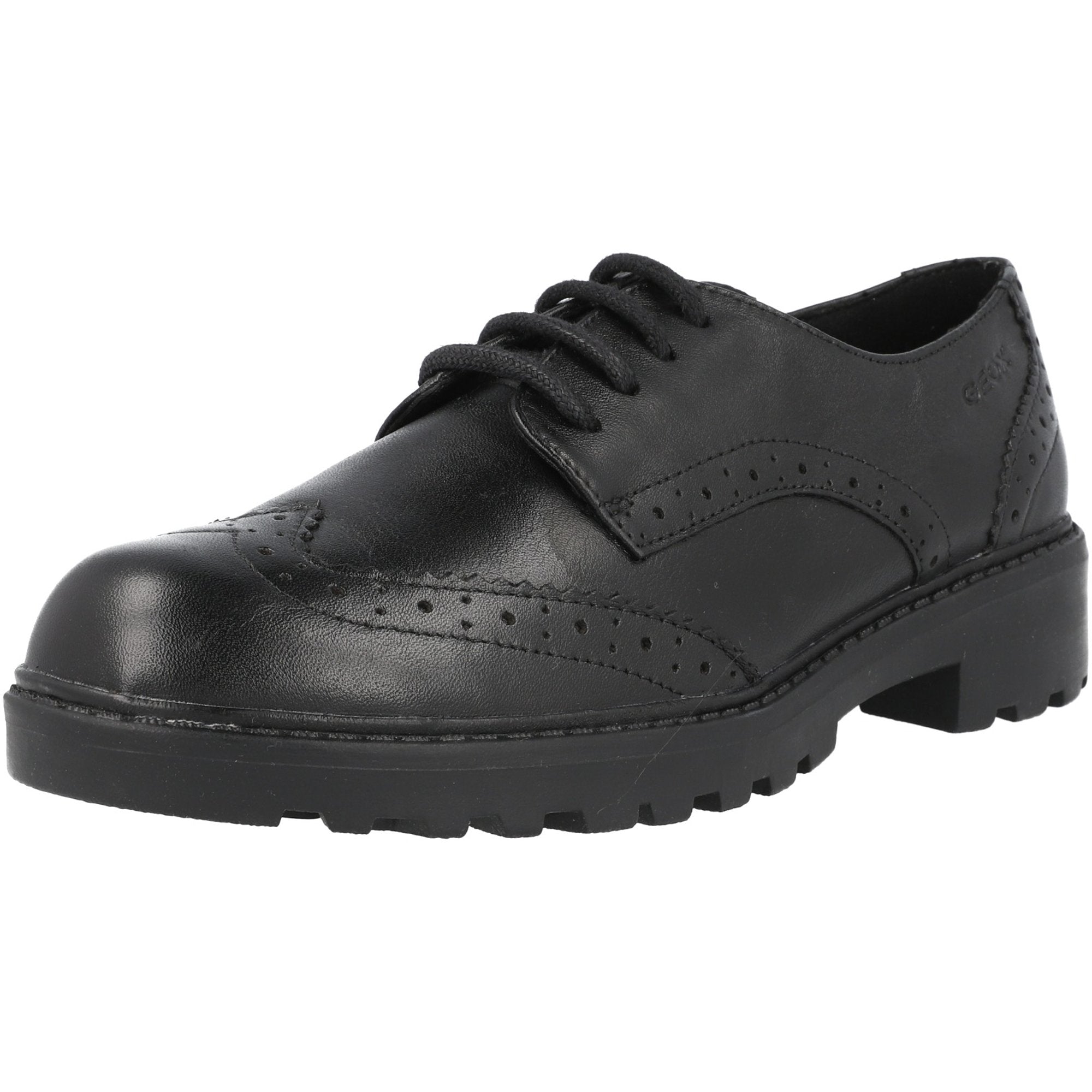 Geox Casey Black Leather Shoes