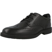 Geox Zheeno Boys' Black Leather Shoes