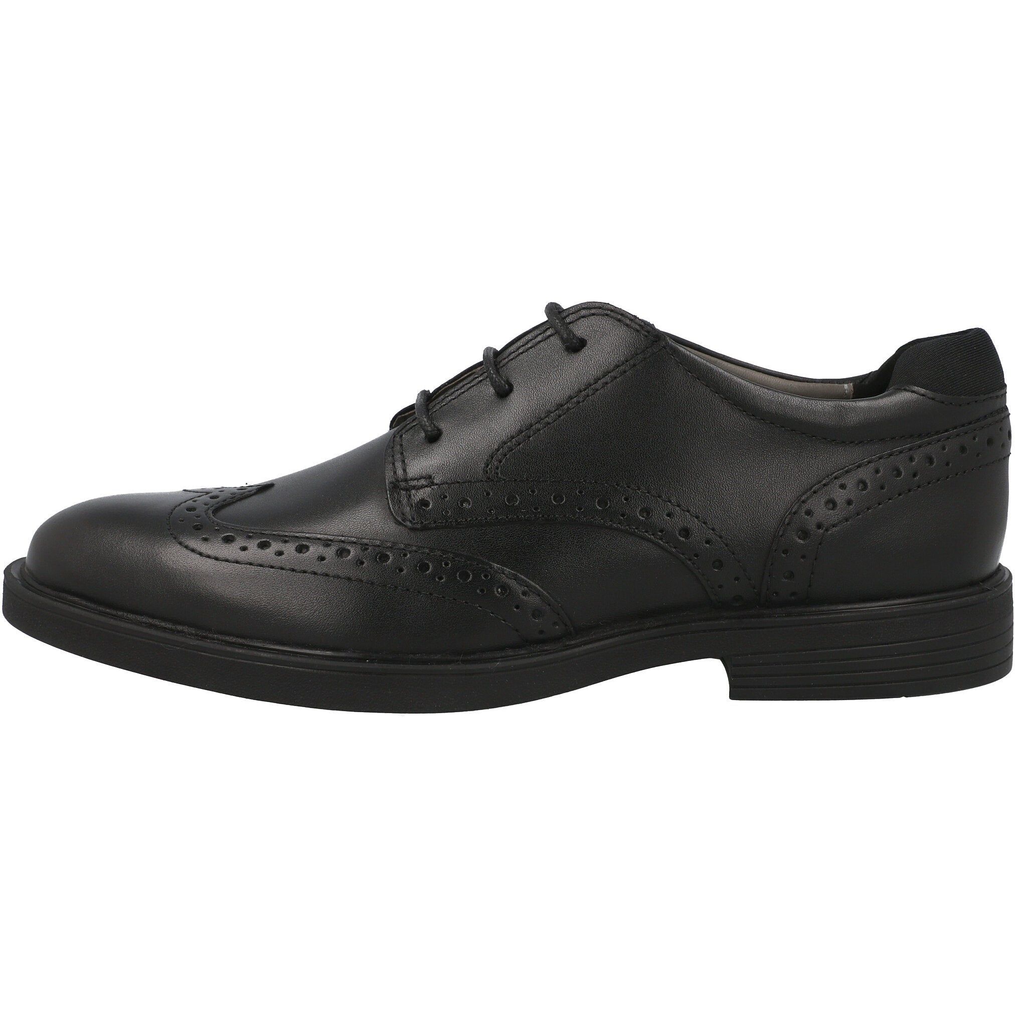 Geox Zheeno Boys' Black Leather Shoes