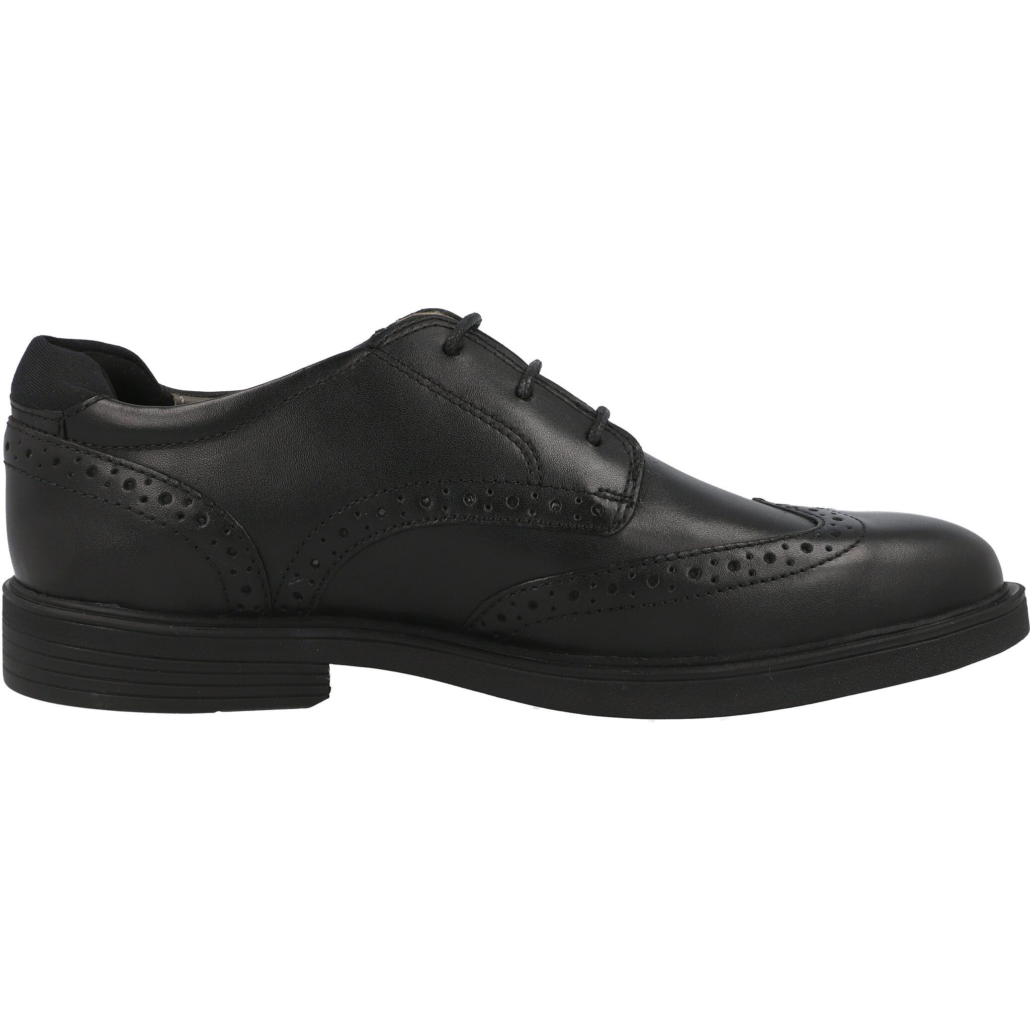 Geox Zheeno Boys' Black Leather Shoes