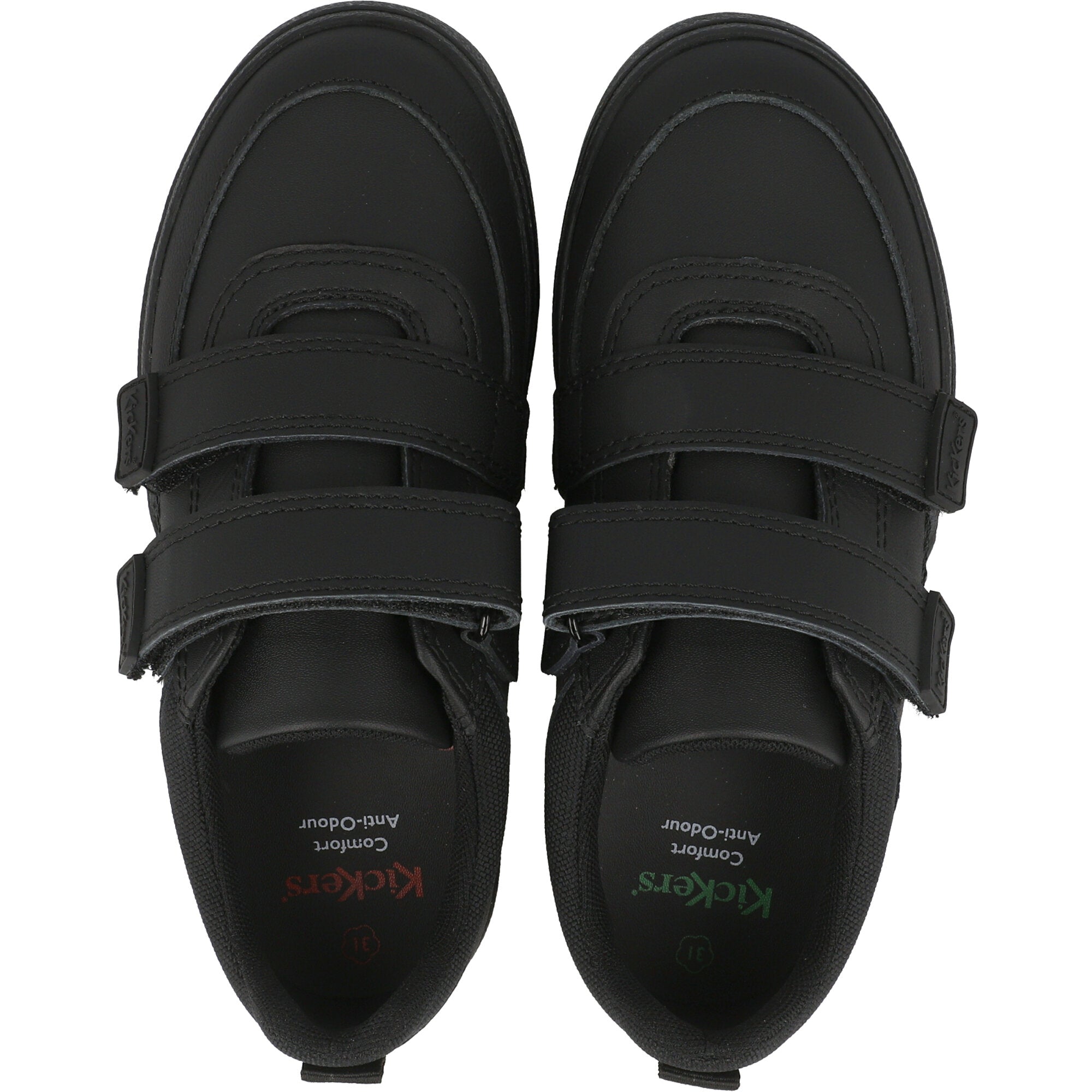 Kickers Tovni Scuff Lo Black School Shoes