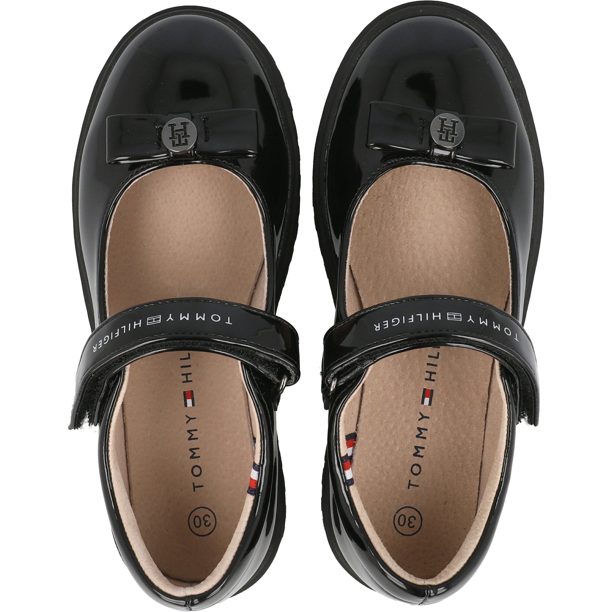 Tommy Hilfiger Black Leather Ballerinas