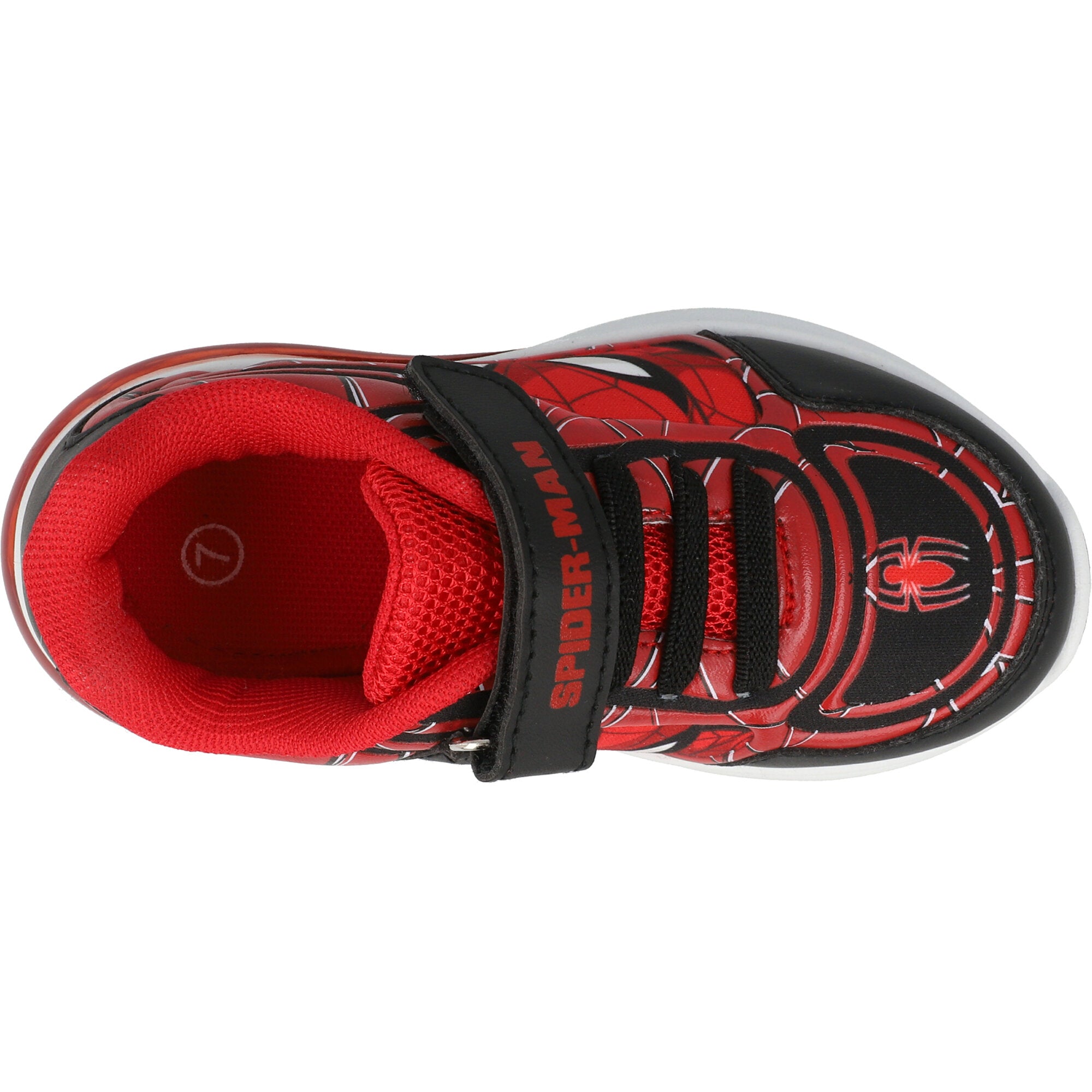 Spiderman Red Emboss Lights Trainers