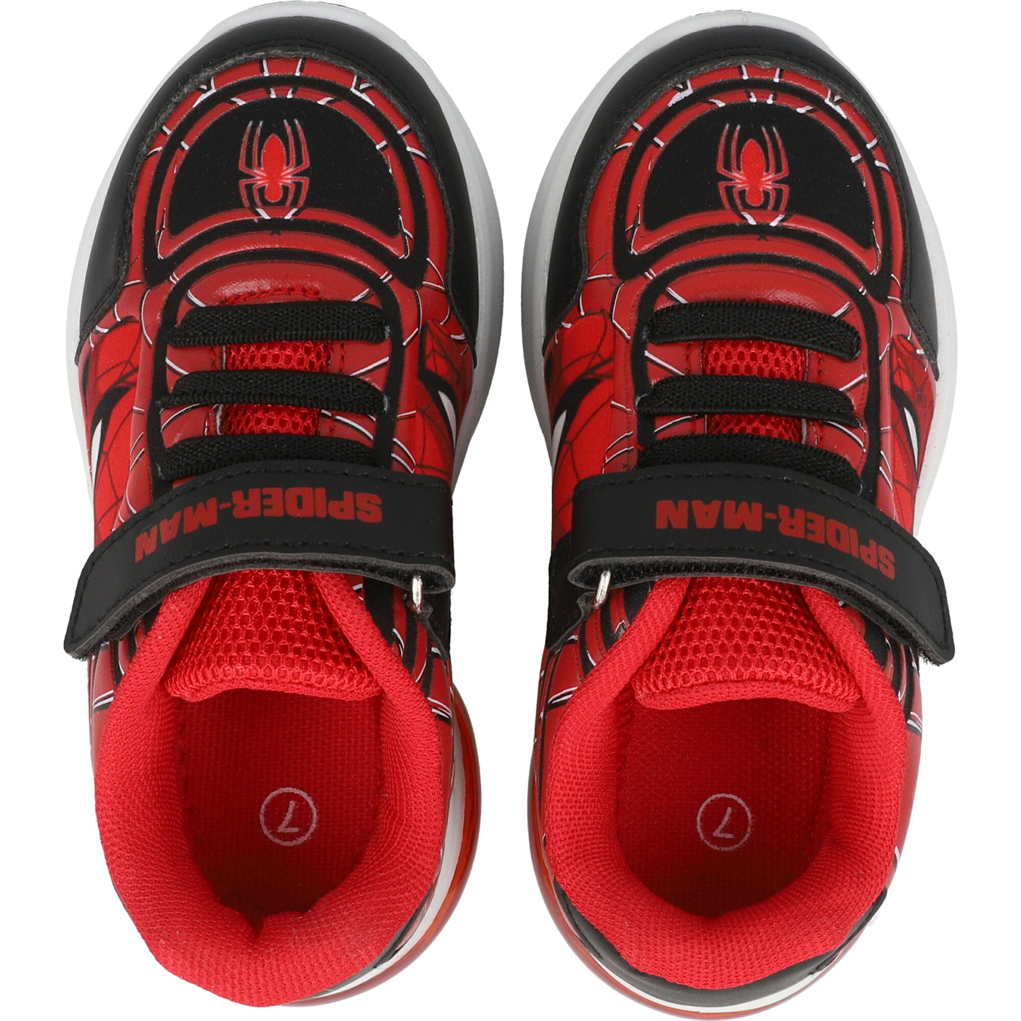 Spiderman Red Emboss Lights Trainers