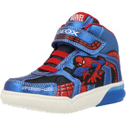 Geox Grayjay Navy Spider-Man Mid-Cut Trainers