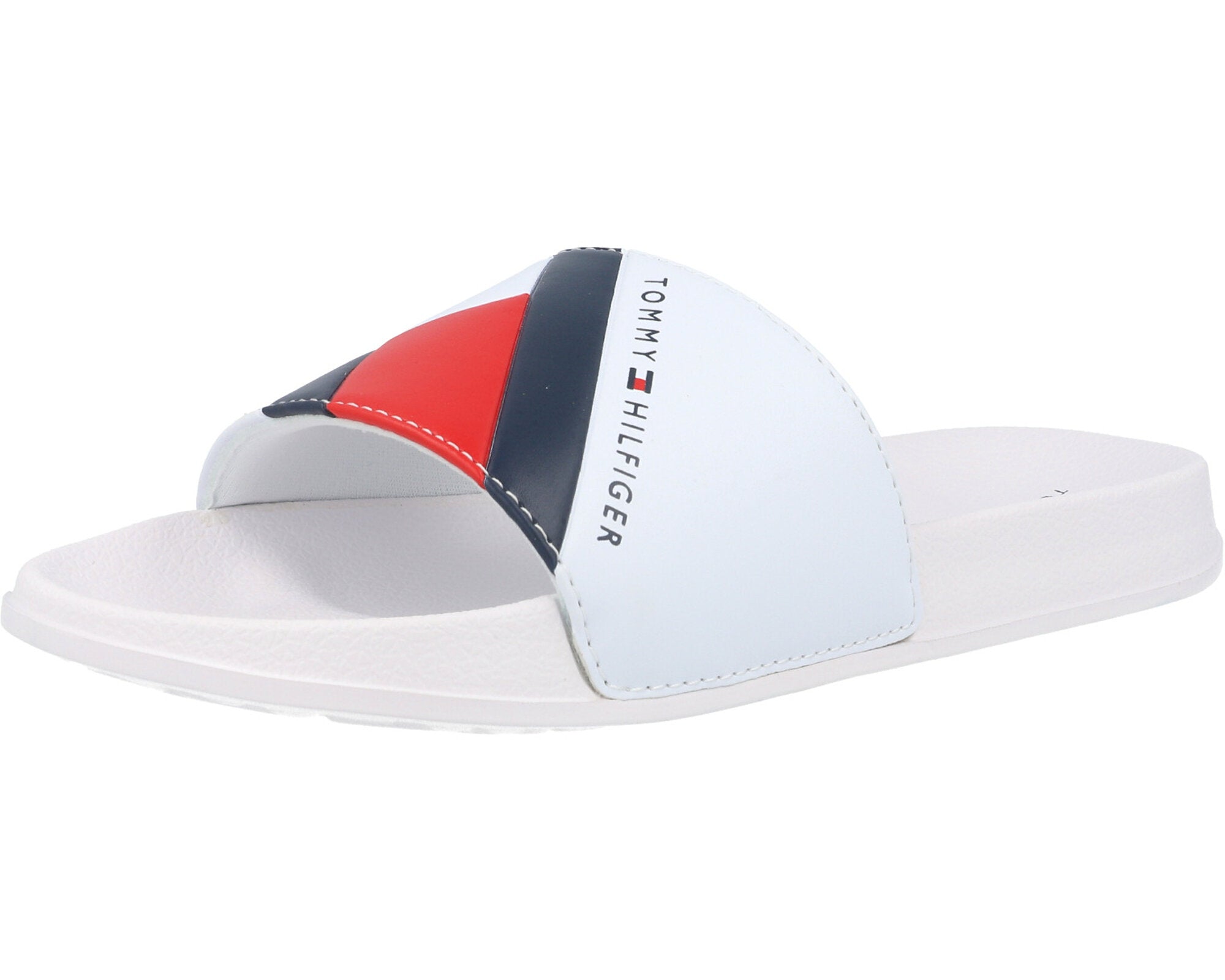 Tommy Hilfiger Flag Print Pool Slides White