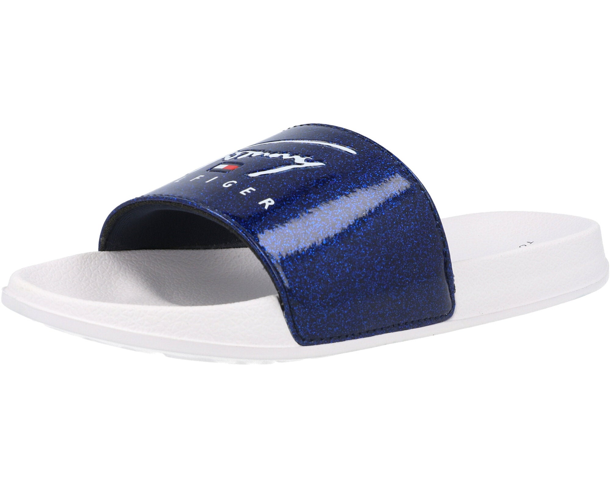 Tommy Hilfiger Blue Glitter Slides