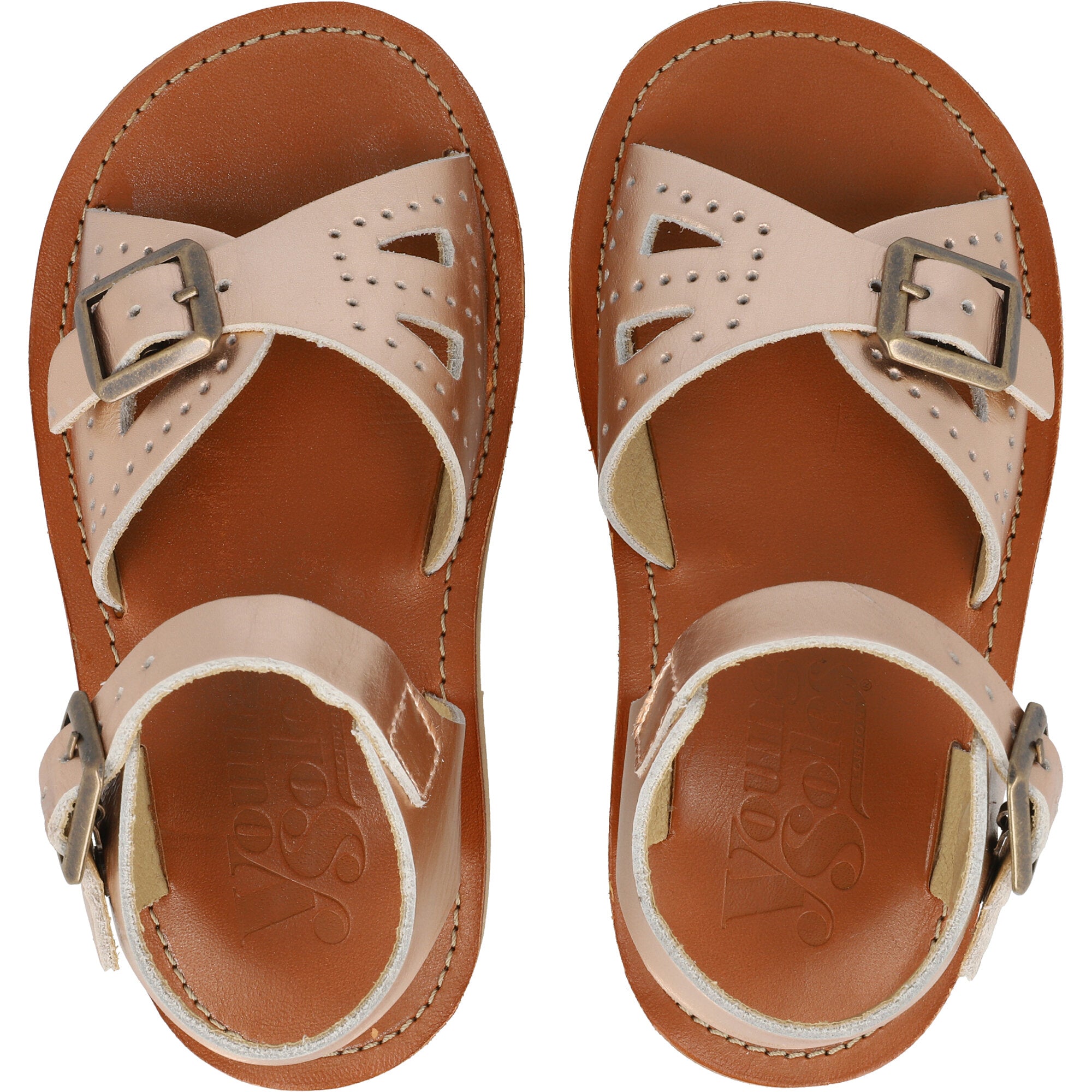 Young Soles Pearl Rose Gold Sandals