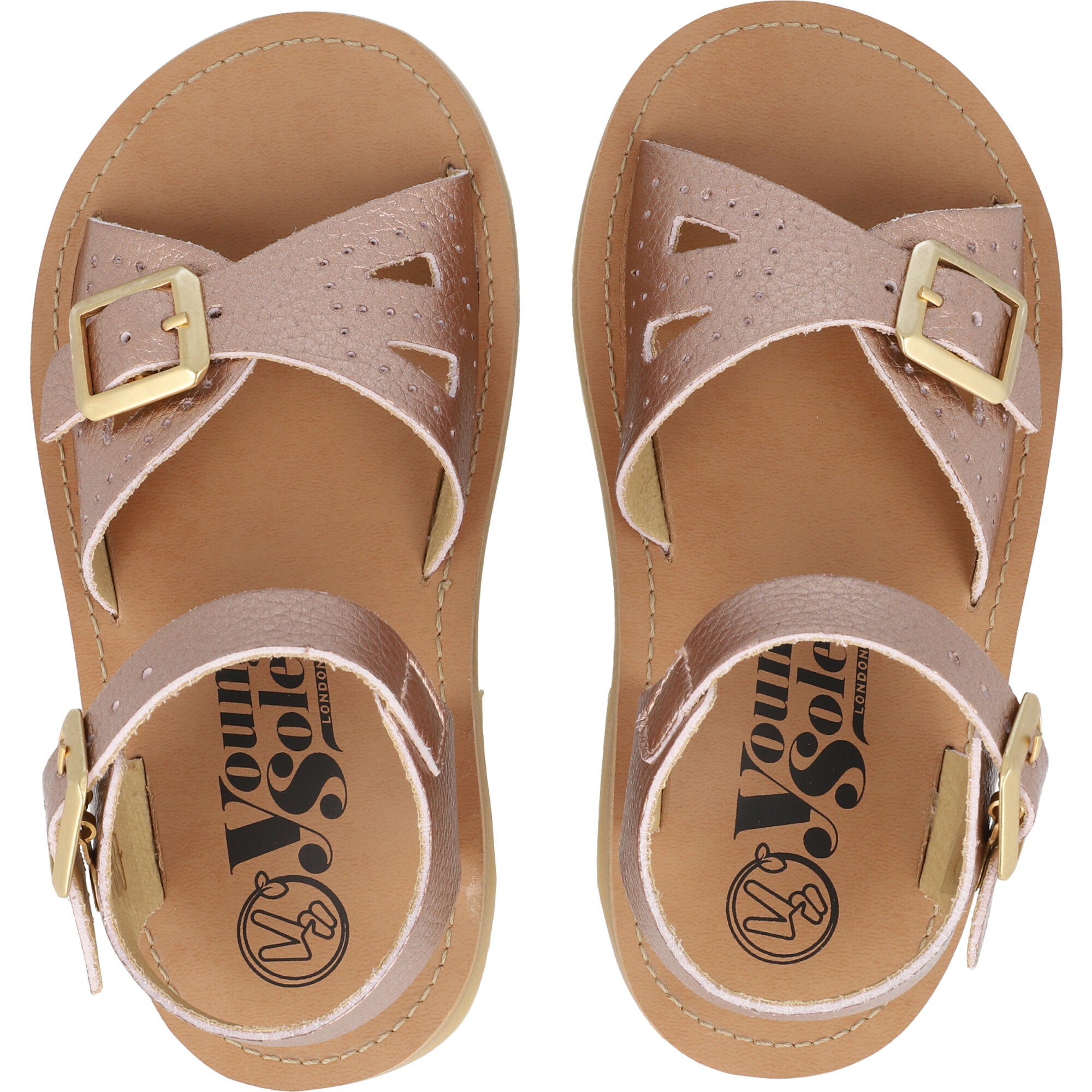 Young Soles Pearl Rose Gold Vegan Sandals