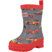 Hatley Classic Race Cars Steel Grey Rain Boots