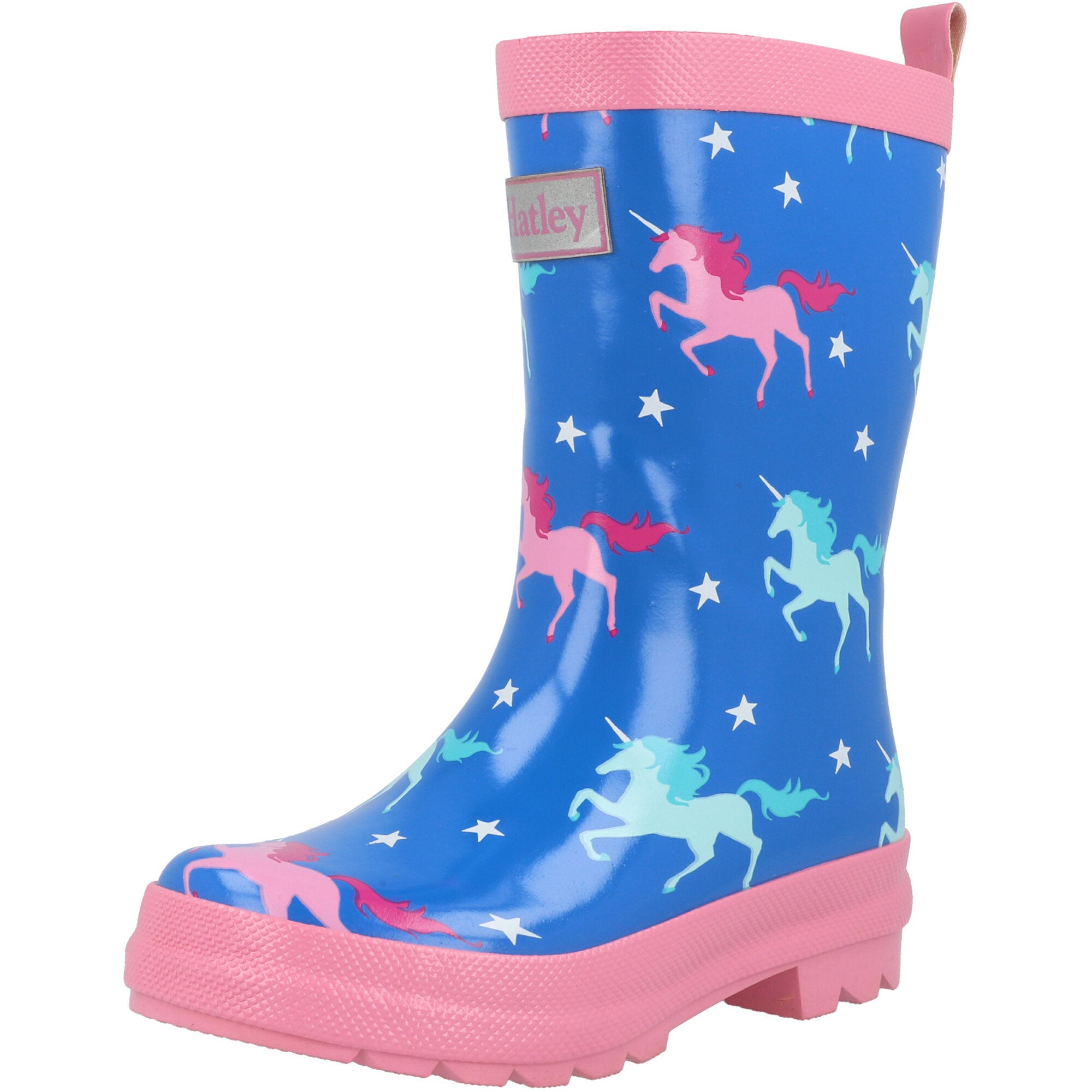 Hatley Twinkle Unicorns Shiny Rain Boots Daphne Blue